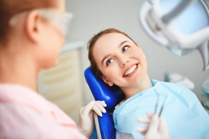 Smiling adult at dentist