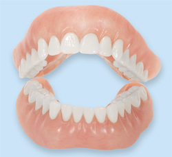 Denture style depiction of upper and lower jaw